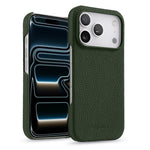Custodia per telefono Melkco in vera pelle con texture litchi e chiusura magnetica, copertura parziale., For iPhone 17e / 16e, For iPhone 17 Pro Max, For iPhone 17 Pro