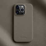 Custodia per telefono Melkco in vera pelle con texture litchi e chiusura magnetica, copertura parziale., For iPhone 14 Pro, For iPhone 14 Pro Max