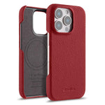 Custodia per telefono Melkco in vera pelle con texture litchi e chiusura magnetica, copertura parziale., For iPhone 17, For iPhone Air, For iPhone 16 Pro Max