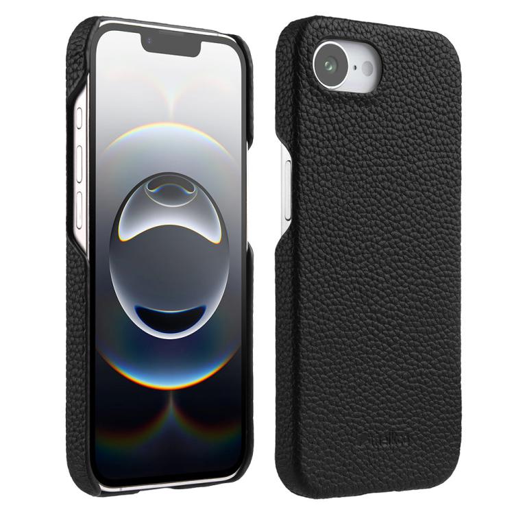 Custodia per telefono Melkco in vera pelle con texture litchi e chiusura magnetica, copertura parziale., For iPhone 17e / 16e, For iPhone 17 Pro Max, For iPhone 17 Pro
