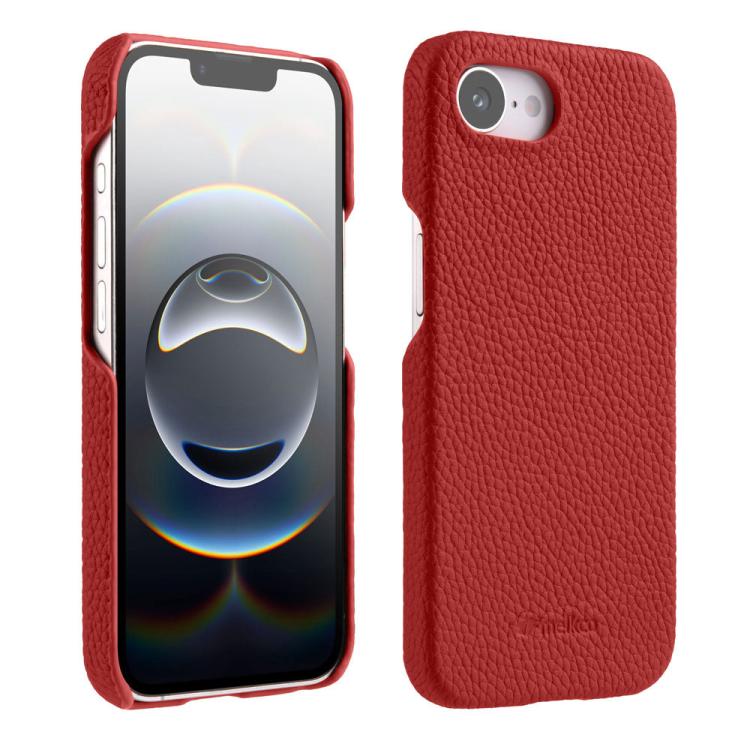 Custodia per telefono Melkco in vera pelle con texture litchi e chiusura magnetica, copertura parziale., For iPhone 17e / 16e, For iPhone 17 Pro Max, For iPhone 17 Pro