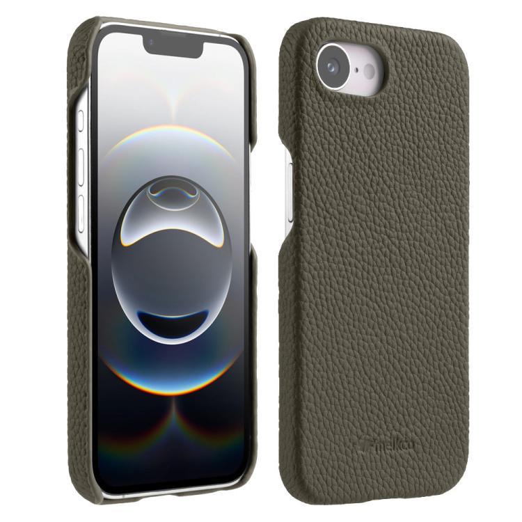 Custodia per telefono Melkco in vera pelle con texture litchi e chiusura magnetica, copertura parziale., For iPhone 17e / 16e, For iPhone 17 Pro Max, For iPhone 17 Pro