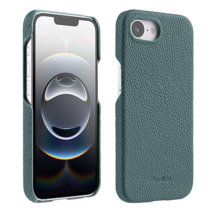 Custodia per telefono Melkco in vera pelle con texture litchi e chiusura magnetica, copertura parziale., For iPhone 17e / 16e, For iPhone 17 Pro Max, For iPhone 17 Pro