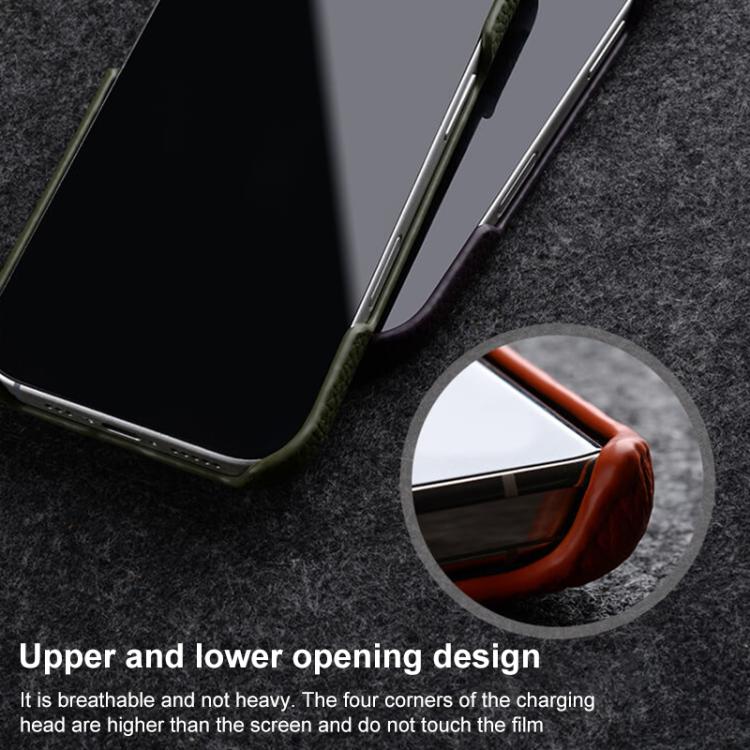 Custodia per telefono Melkco in vera pelle con texture litchi e chiusura magnetica, copertura parziale., For iPhone 14 Pro Max