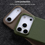 Custodia per telefono Melkco in vera pelle con texture litchi e chiusura magnetica, copertura parziale., For iPhone 14 Pro Max