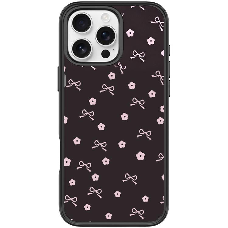 Custodia magnetica con motivo fiocco per iPhone 16