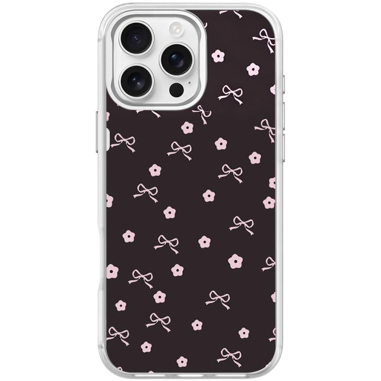 Custodia magnetica per telefono con motivo a fiocco floreale, For iPhone 16 Pro Max, For iPhone 16 Pro, For iPhone 16 Plus, For iPhone 16