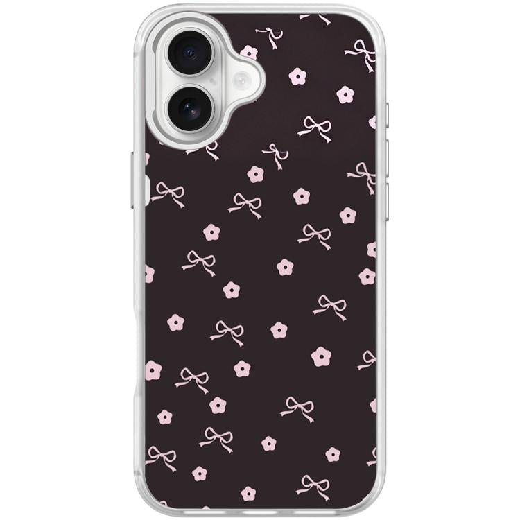 Custodia magnetica per telefono con motivo a fiocco floreale, For iPhone 16 Pro Max, For iPhone 16 Pro, For iPhone 16 Plus, For iPhone 16