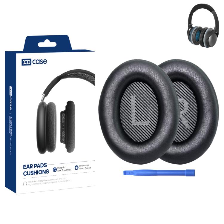 XDcase 1 paio di cuscinetti auricolari di ricambio in similpelle proteica per cuffie con strumento di rimozione, For Bose QC15 / QC25 /  AE2