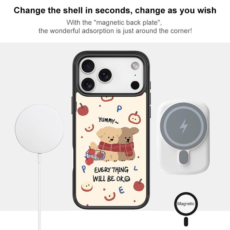 Custodia magnetica per telefono con motivo a cane Apple, For iPhone 16 Pro Max, For iPhone 16 Pro, For iPhone 16 Plus, For iPhone 16