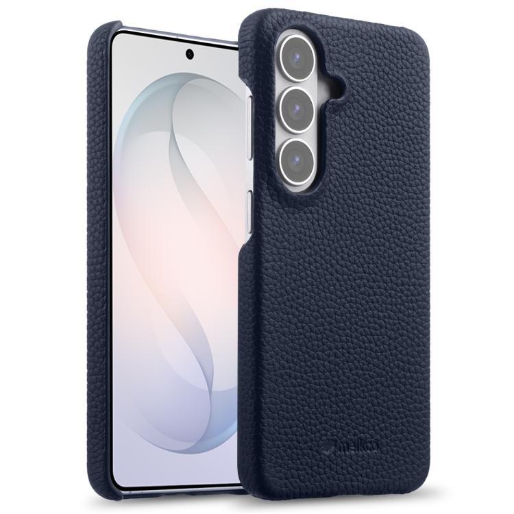 Custodia per telefono Melkco in vera pelle con texture litchi e chiusura magnetica, copertura parziale., For Samsung Galaxy S26+ 5G, For Samsung Galaxy S26 Ultra 5G, For Samsung Galaxy S26 5G