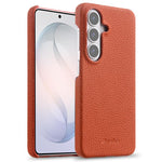 Custodia per telefono Melkco in vera pelle con texture litchi e chiusura magnetica, copertura parziale., For Samsung Galaxy S26+ 5G, For Samsung Galaxy S26 Ultra 5G, For Samsung Galaxy S26 5G