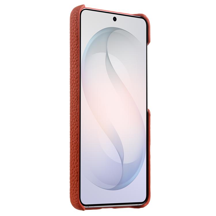 Custodia per telefono Melkco in vera pelle con texture litchi e chiusura magnetica, copertura parziale., For Samsung Galaxy S26+ 5G, For Samsung Galaxy S26 Ultra 5G, For Samsung Galaxy S26 5G