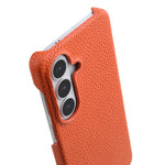 Custodia per telefono Melkco in vera pelle con texture litchi e chiusura magnetica, copertura parziale., For Samsung Galaxy S26+ 5G, For Samsung Galaxy S26 Ultra 5G, For Samsung Galaxy S26 5G