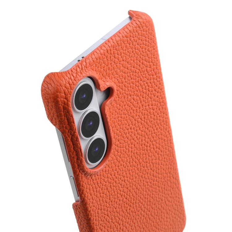Custodia per telefono Melkco in vera pelle con texture litchi e chiusura magnetica, copertura parziale., For Samsung Galaxy S26+ 5G, For Samsung Galaxy S26 Ultra 5G, For Samsung Galaxy S26 5G
