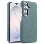 Custodia per telefono Melkco in vera pelle con texture litchi e chiusura magnetica, copertura parziale., For Samsung Galaxy S26+ 5G, For Samsung Galaxy S26 Ultra 5G, For Samsung Galaxy S26 5G