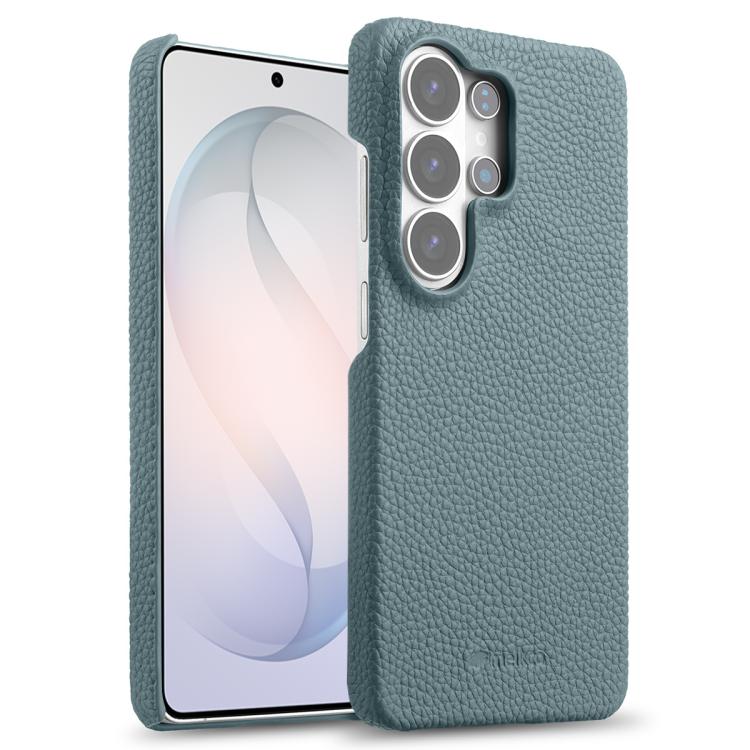 Custodia per telefono Melkco in vera pelle con texture litchi e chiusura magnetica, copertura parziale., For Samsung Galaxy S26+ 5G, For Samsung Galaxy S26 Ultra 5G, For Samsung Galaxy S26 5G