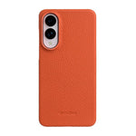 Custodia per telefono Melkco in vera pelle con texture litchi e chiusura magnetica, copertura parziale., For Samsung Galaxy S25 Edge 5G, For Samsung Galaxy S25 5G, For Samsung Galaxy S25+ 5G