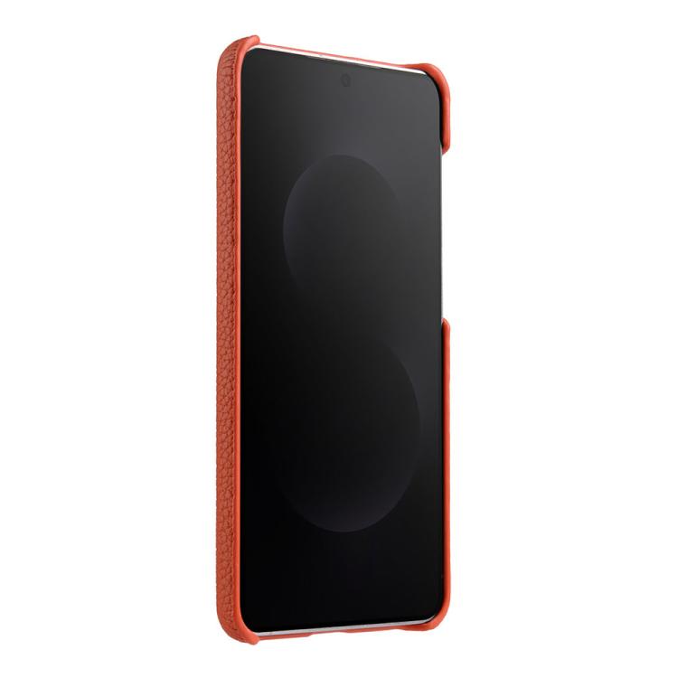 Custodia per telefono Melkco in vera pelle con texture litchi e chiusura magnetica, copertura parziale., For Samsung Galaxy S25 Edge 5G, For Samsung Galaxy S25 5G, For Samsung Galaxy S25+ 5G