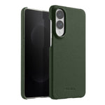 Custodia per telefono Melkco in vera pelle con texture litchi e chiusura magnetica, copertura parziale., For Samsung Galaxy S25 Edge 5G, For Samsung Galaxy S25 5G, For Samsung Galaxy S25+ 5G