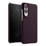 Custodia per telefono Melkco in vera pelle con texture litchi e chiusura magnetica, copertura parziale., For Samsung Galaxy S25 Edge 5G, For Samsung Galaxy S25 5G, For Samsung Galaxy S25+ 5G