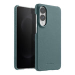 Custodia per telefono Melkco in vera pelle con texture litchi e chiusura magnetica, copertura parziale., For Samsung Galaxy S25 Edge 5G, For Samsung Galaxy S25 5G, For Samsung Galaxy S25+ 5G