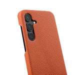 Custodia per telefono Melkco in vera pelle con texture litchi e chiusura magnetica, copertura parziale., For Samsung Galaxy S24 5G