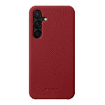 Custodia per telefono Melkco in vera pelle con texture litchi e chiusura magnetica, copertura parziale., For Samsung Galaxy S24 5G