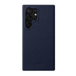 Custodia per telefono Melkco in vera pelle con texture litchi e chiusura magnetica, copertura parziale., For Samsung Galaxy S25 Ultra 5G, For Samsung Galaxy S24 Ultra 5G, For Samsung Galaxy S24+ 5G