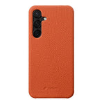 Custodia per telefono Melkco in vera pelle con texture litchi e chiusura magnetica, copertura parziale., For Samsung Galaxy S25 Ultra 5G, For Samsung Galaxy S24 Ultra 5G, For Samsung Galaxy S24+ 5G