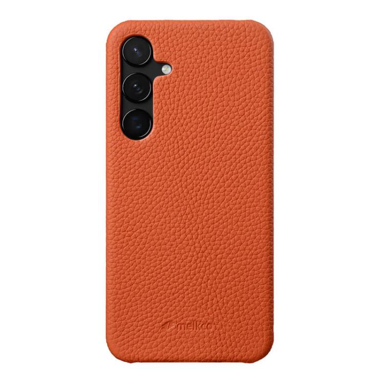 Custodia per telefono Melkco in vera pelle con texture litchi e chiusura magnetica, copertura parziale., For Samsung Galaxy S25 Ultra 5G, For Samsung Galaxy S24 Ultra 5G, For Samsung Galaxy S24+ 5G