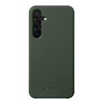 Custodia per telefono Melkco in vera pelle con texture litchi e chiusura magnetica, copertura parziale., For Samsung Galaxy S25 Ultra 5G, For Samsung Galaxy S24 Ultra 5G, For Samsung Galaxy S24+ 5G