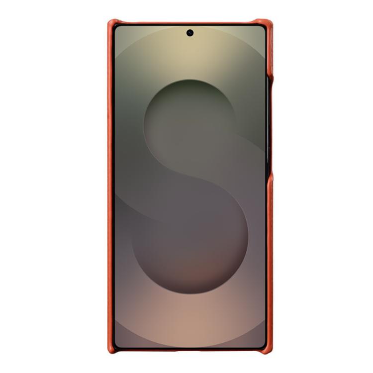 Custodia per telefono Melkco in vera pelle con texture litchi e chiusura magnetica, copertura parziale., For Samsung Galaxy S25 Ultra 5G, For Samsung Galaxy S24 Ultra 5G, For Samsung Galaxy S24+ 5G