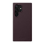 Custodia per telefono Melkco in vera pelle con texture litchi e chiusura magnetica, copertura parziale., For Samsung Galaxy S25 Ultra 5G, For Samsung Galaxy S24 Ultra 5G, For Samsung Galaxy S24+ 5G