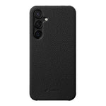 Custodia per telefono Melkco in vera pelle con texture litchi e chiusura magnetica, copertura parziale., For Samsung Galaxy S25 Edge 5G, For Samsung Galaxy S25 5G, For Samsung Galaxy S25+ 5G
