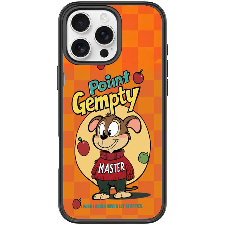 Custodia magnetica per telefono con motivo a cane rosso e verde e mela., For iPhone 16 Pro Max, For iPhone 16 Pro, For iPhone 16 Plus, For iPhone 16