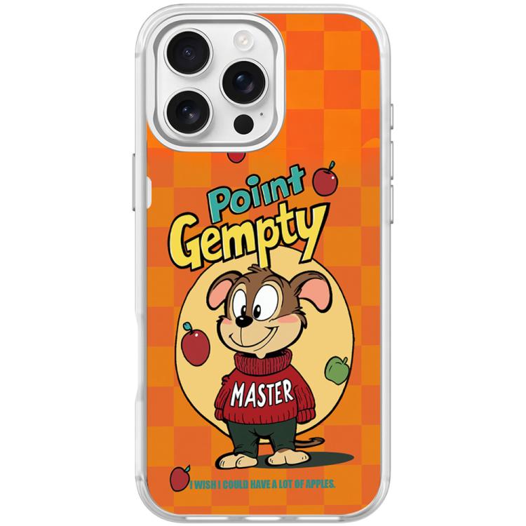 Custodia magnetica per telefono con motivo a cane rosso e verde e mela., For iPhone 16 Pro Max, For iPhone 16 Pro, For iPhone 16 Plus, For iPhone 16