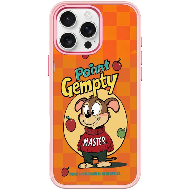 Custodia magnetica per telefono con motivo a cane rosso e verde e mela., For iPhone 16 Pro Max, For iPhone 16 Pro, For iPhone 16 Plus, For iPhone 16