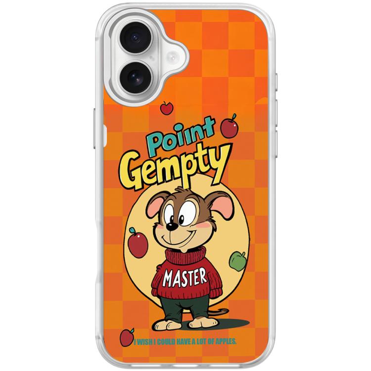 Custodia magnetica per telefono con motivo a cane rosso e verde e mela., For iPhone 16 Pro Max, For iPhone 16 Pro, For iPhone 16 Plus, For iPhone 16