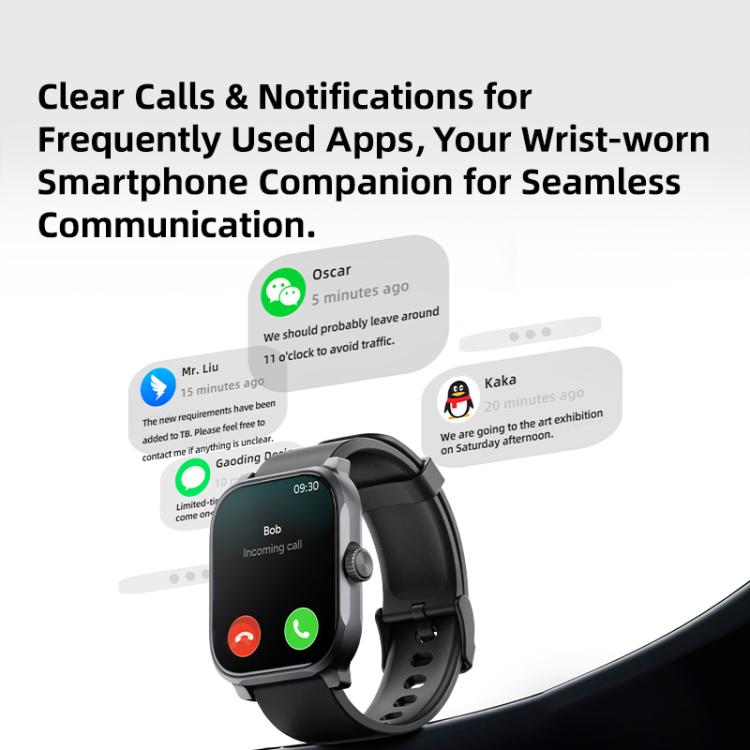 Smartwatch GTS12 con ampio schermo Ultra HD da 1,96 pollici, chiamate Bluetooth e supporto per il monitoraggio della salute.