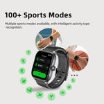 Smartwatch GTS12 con ampio schermo Ultra HD da 1,96 pollici, chiamate Bluetooth e supporto per il monitoraggio della salute.