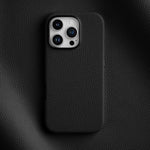 Custodia per telefono Melkco in vera pelle con texture litchi, magnetica e copertura completa., For iPhone 16 Pro Max, For iPhone 16 Pro, For iPhone 16 Plus