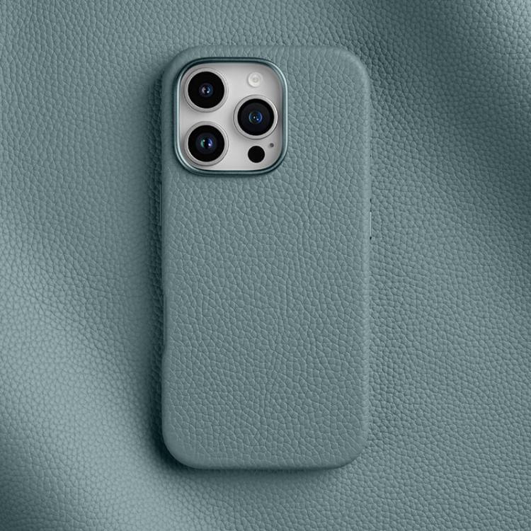 Custodia per telefono Melkco in vera pelle con texture litchi, magnetica e copertura completa., For iPhone 16 Pro Max, For iPhone 16 Pro, For iPhone 16 Plus