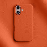 Custodia per telefono Melkco in vera pelle con texture litchi, magnetica e copertura completa., For iPhone 16