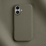 Custodia per telefono Melkco in vera pelle con texture litchi, magnetica e copertura completa., For iPhone 16
