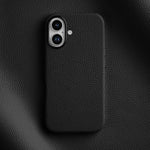 Custodia per telefono Melkco in vera pelle con texture litchi, magnetica e copertura completa., For iPhone 16