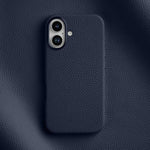 Custodia per telefono Melkco in vera pelle con texture litchi, magnetica e copertura completa., For iPhone 16