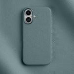 Custodia per telefono Melkco in vera pelle con texture litchi, magnetica e copertura completa., For iPhone 16