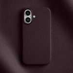 Custodia per telefono Melkco in vera pelle con texture litchi, magnetica e copertura completa., For iPhone 16 Pro Max, For iPhone 16 Pro, For iPhone 16 Plus