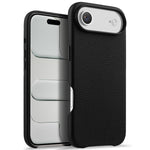 melkco Custodia per telefono in vera pelle con texture litchi, copertura completa magnetica e pulsante AI, For iPhone 17, For iPhone Air